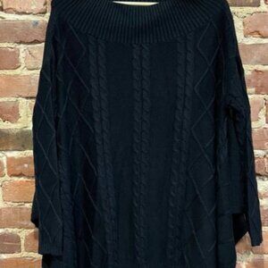 Planet by Lauren G Cable Sweater Pima Cotton Modal Blend One Size Fits All